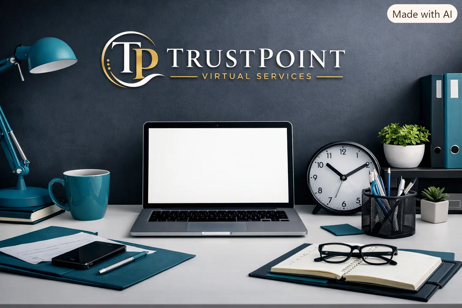 Image of a tidy and calm workspace after outsourcing